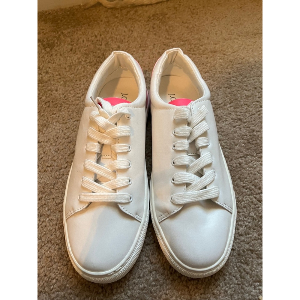 J Crew Road Trip Sneakers in White Pink Womens Size 9 - Picture 2 of 6
